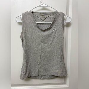 Nike Women's Light Gray Sleeveless Top